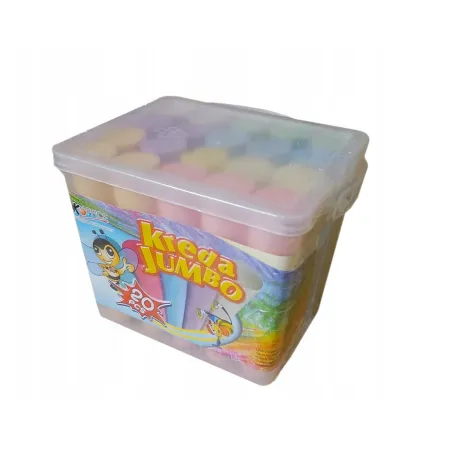 Kreda JUMBO kolorowa, wiaderko 20szt.